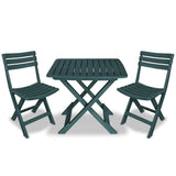 Garden Furniture Set Green Plastic Small Foldable Bistro Set 43582