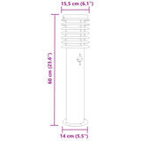 Outdoor Floor Lamp with Sensor Silver 60 cm Stainless Steel 4006365
