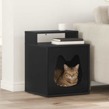 Cat House Black 42.5 x 40 x 53.5 cm Engineered Wood 8000690