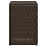 Propane Tank Cover Table Brown 40x40x60 cm Poly Rattan 366295