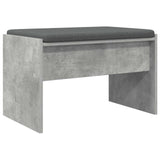 Hall Bench with Cushion Concrete Grey 63 x 38 x 40 cm 891547
