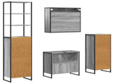 Bathroom Furniture Set with Drawer Grey Sonoma Engineered Wood 3403055