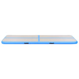 Inflatable Gymnastics Mat with Pump 700x100x10 cm PVC Blue 91925