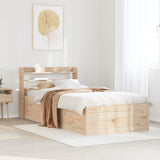 Bed Frame with Headboard 90x190 cm Single Solid Wood Pine 3307104