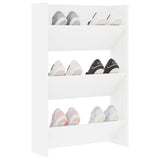 Wall Shoe Cabinet White 60x18x90 cm Engineered Wood 806759