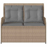 Garden Bench Beige Poly Rattan 3394461