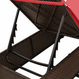 Double Sun Lounger with Roof Brown 205 x 129 x 200 cm PE rattan 3376133