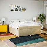 Box Spring Bed with Mattress Cream 180x200 cm Fabric 3285399