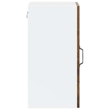 Kitchen Wall Cabinet with Glass Door Porto Smoked Oak 854012