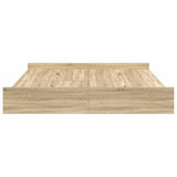 Storage Bed Frame Sonoma Oak 180 x 200 cm Engineered Wood 3335271