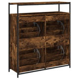Shoe Cabinet with 4 Flip-Drawers Smoked Oak 100x34x112 cm 3214415