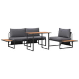 Garden Dining Set 3 pcs Anthracite Steel 3335888