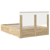 Bed Frame with Drawer Sonoma Oak 140 x 190 cm Engineered Wood 3411307
