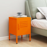 Nightstand Orange 35x35x51 cm Steel 336210