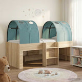 Bed with Tunnel 3 pcs Sonoma Oak and Light Blue Engineered Wood 3423552