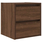 ZNTS Wall-mounted Bedside Cabinets 2 pcs Brown Oak 38x34x40 cm 861260