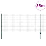Welded Wire Fence 25 x 1 m PVC-Coated Steel Green Mesh 3336050