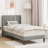 Bed Frame with Headboard Light Grey 90 x 190 cm Velvet 42027533