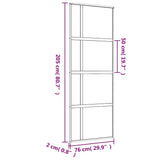 Sliding Door Gold 76x205 cm Frosted ESG Glass and Aluminium 155193