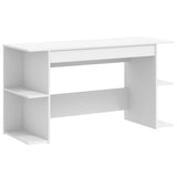 Desk White 140x50x75 cm Engineered Wood 840548