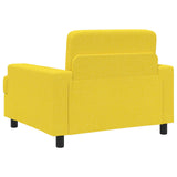 Armchair Light Yellow Fabric 42043463