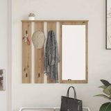 Wall-Mounted Coat Rack with Shelf Artisan oak 84 x 10 x 80 cm 874498