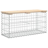 Garden Bench Gabion Design 83x31.5x42 cm Solid Wood Pine 834347