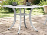 Garden Table White 53x53x53 cm Cast Aluminium 4002817