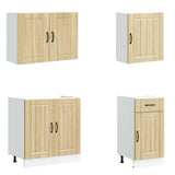 7 Piece Kitchen Cabinet Set Lucca Sonoma Oak Engineered Wood 3314774