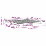 Bed Frame Wax Brown 180 x 200 cm Solid Pine Wood 872853
