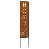 Garden Privacy Screen Rusty 32 x 140 cm Weathering steel 876272