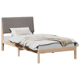 Bed Frame with Headboard Brown 100 x 200 cm Solid Pine Wood 878912