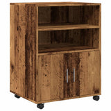 Rolling Cabinet Old Wood 60x48x81 cm Engineered Wood 853171