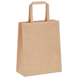 ZNTS Paper Bags 250 pcs with Handles Brown 18x8x22 cm 4101810