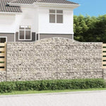 Arched Gabion Basket 400x50x180/200 cm Galvanised Iron 153539