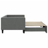 Daybed with Trundle without Mattress Dark Grey 90x190 cm Single 3196648
