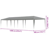 Party Tent Light Grey 1200 x 300 x 255 cm PE and Steel 42032993