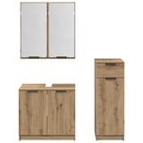 Bathroom Furniture Set 3 pcs Artisan Oak Engineered Wood 3415875