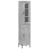 Highboard Concrete Grey 34,5x34x180 cm Engineered Wood 3199501