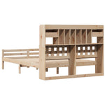 ZNTS Bookcase Bed without Mattress 140x190cm Solid Wood Pine 3322255
