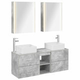 Bathroom Furniture Set 5 pcs Concrete Grey 3406770
