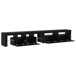 TV Cabinets 3 pcs Black oak 260 x 36.5 x 40 cm Engineered wood 3332493
