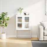 ZNTS Highboard White 68x39x107 cm Steel 853379