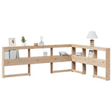 Bookcase Headboard L-Shaped 160 cm Solid Wood Pine 859259