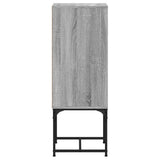 Side Cabinet with Glass Doors Grey Sonoma 35x37x100 cm 836558