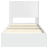 Bed Frame with Storage and Headboard White 90 x 200 cm 3414055