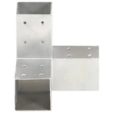 Post Connectors 4 pcs Y Shape Galvanised Metal 71x71 mm 145458