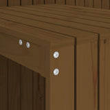 Balcony Set 2 Seater Honey Brown Solid Wood Pine 825061