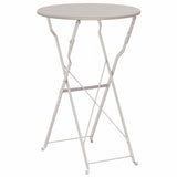 Bistro Table Folding Beige 50 x 71 cm Powder-coated Steel 42002965