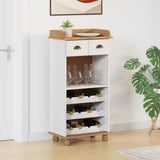 Wine Cabinet ASKIM White 57 x 37 x 114 cm Solid pine wood 4105444